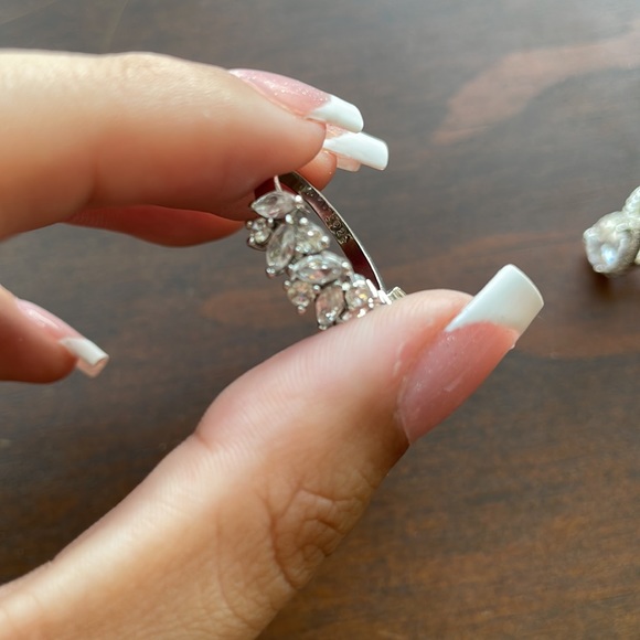 Sterling Silver Cubic Zirconia Ring Set - Picture 9 of 10